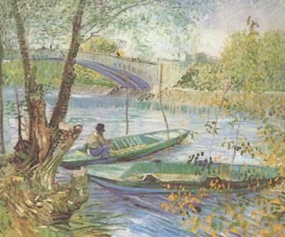 Vincent Van Gogh Fishing in the Spring,Pont de Clichy (nn04) Norge oil painting art